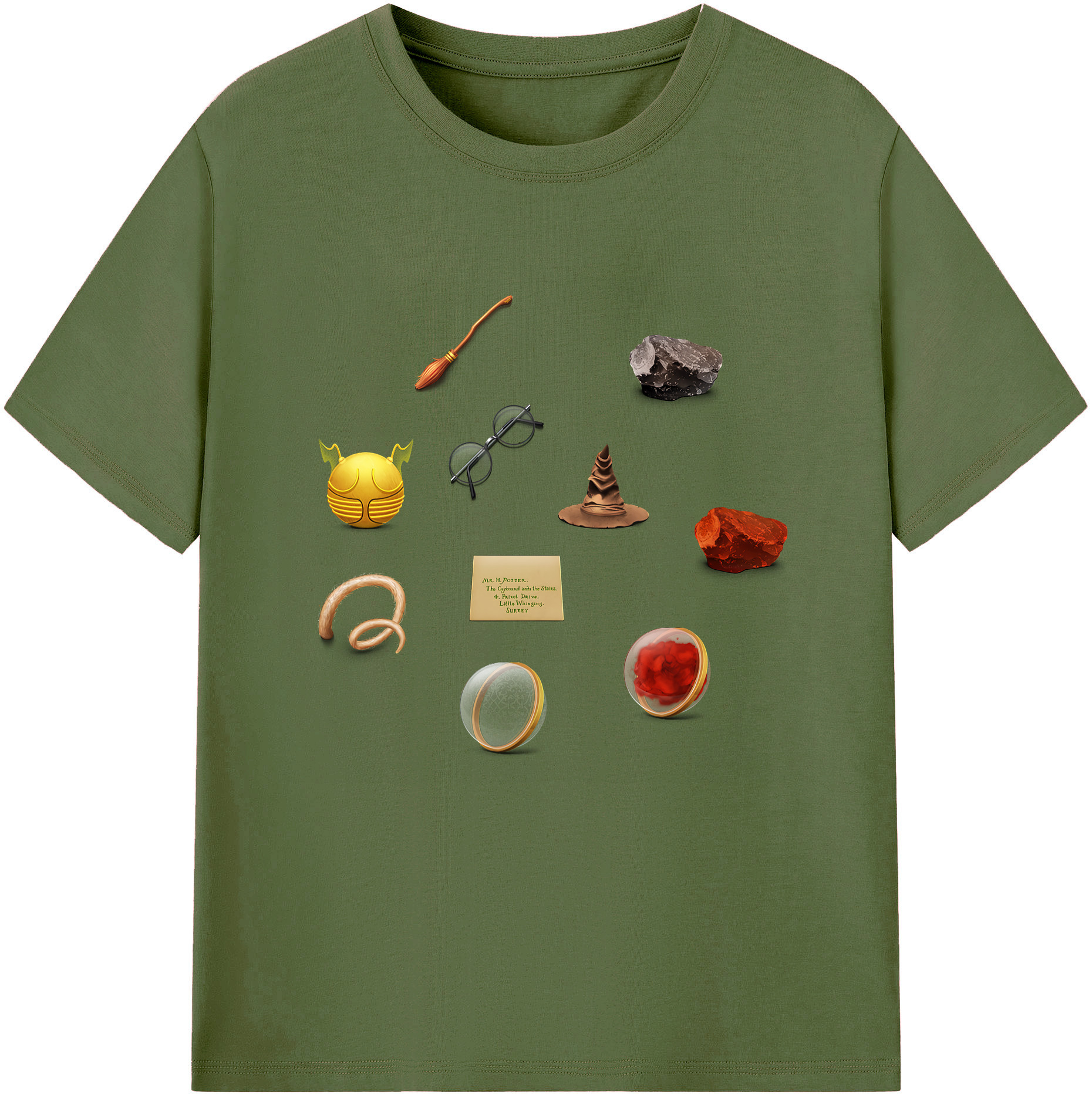 （画像用） Harry Potter ハリー・ポッターシリーズ 綿100％半袖Tシャツ（フロントプリント）